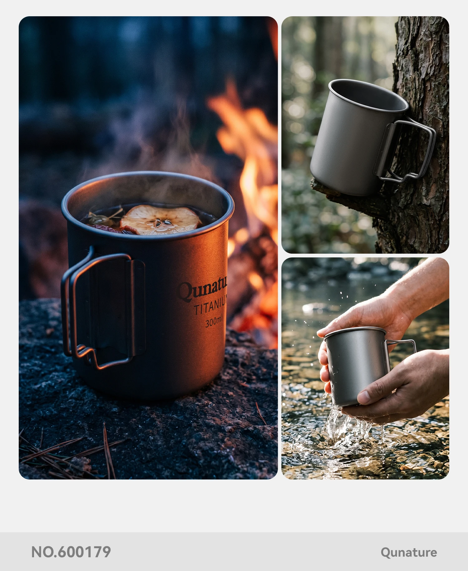 coffee in titanium mug