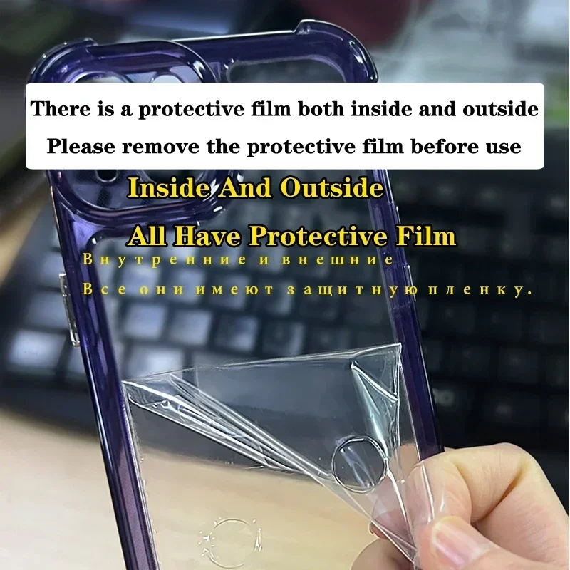 Luxury Noble Shockproof Soft Transparent Case For IPhone 16 15 14 13 12 11 Pro Max X XR Max 7 8 Plus SE Bumper Clear Cases Cover