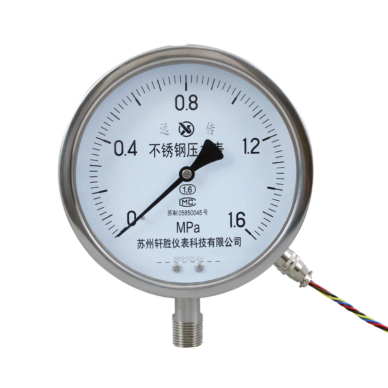 YTZ-150BF all stainless steel resistance remote pressure gauge anti-corrosion resistance type remote pressure gauge