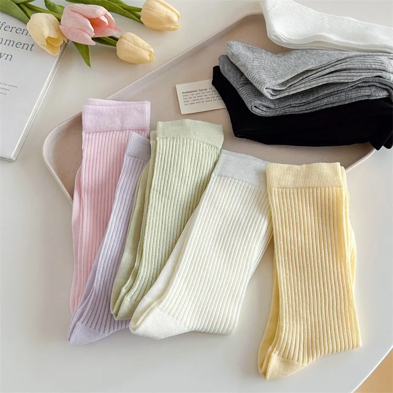 

Ballet Inspired Sosks Milk White Me Mid-Calf Transparent Aosphere Sensation Home Comfort Stoings Women's Sosks