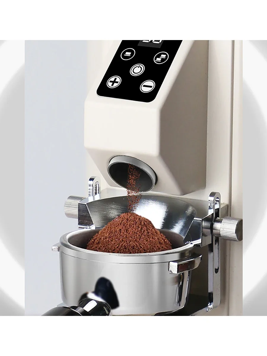 Automatic Burr Mill Electric Coffee Grinder Quantitative Commercial Coffee Pour 453g Capacity Bean Storage Time Setting 220-240V