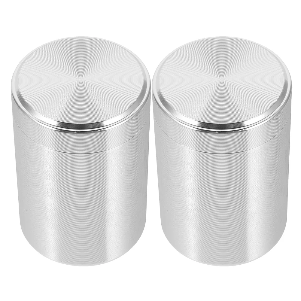 

2pcs Titanium Alloy Tea Canisters Small Metal Loose Leaf Tea Storage Jars Airtight Lid Portable Travel Home Kitchen Use Sealed