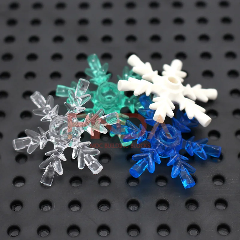 Building Blocks City DIY Accessories Snowflake Ice Crystal Bricks Compatible with 42409 Construction Toys for Children