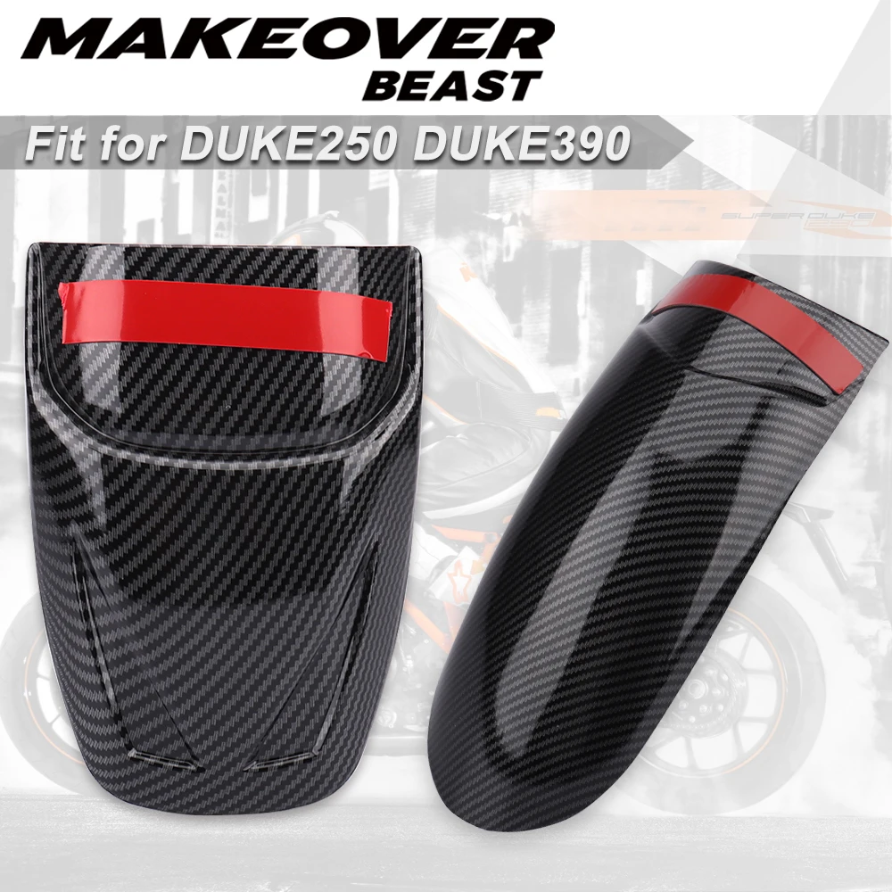 Motorcycle Forward Fender Extender Fit For DUKE390 DUKE 790 250 200 2013-2022 Carbon Fiber Texture ABS Plastic
