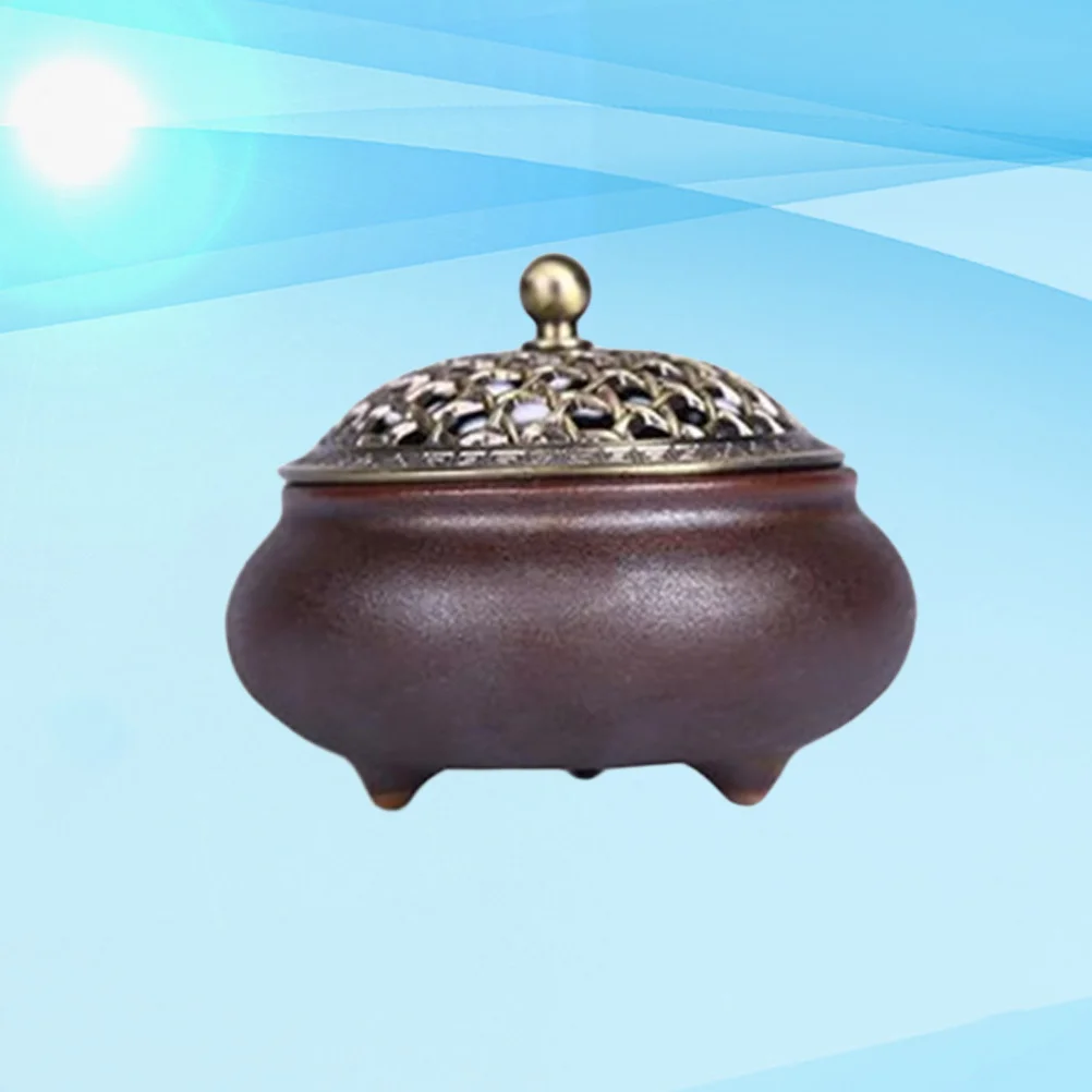 

Vintage Incense Censer Yoga Practical Burner Creative Censer Desktop Decoration Dark Brown