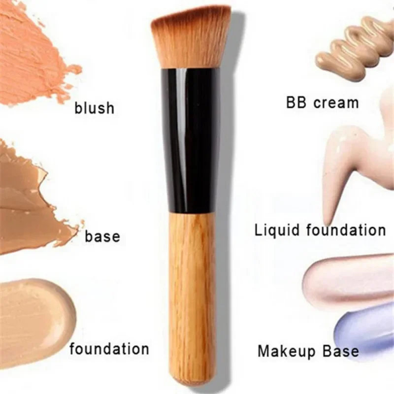 Professional Brushes Wooden Handle Make Up Brushes Foundation Powder Concealer Blush Powder Tool