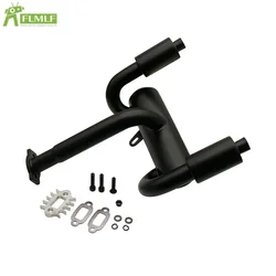 23CC 26CC 29CC 20.5CC 32CC 36CC 45CC High Performance Dual Outlet Tuned Exhaust Pipe for 1/5 HPI ROFUN ROVAN KM BAJA 5B Rc Parts