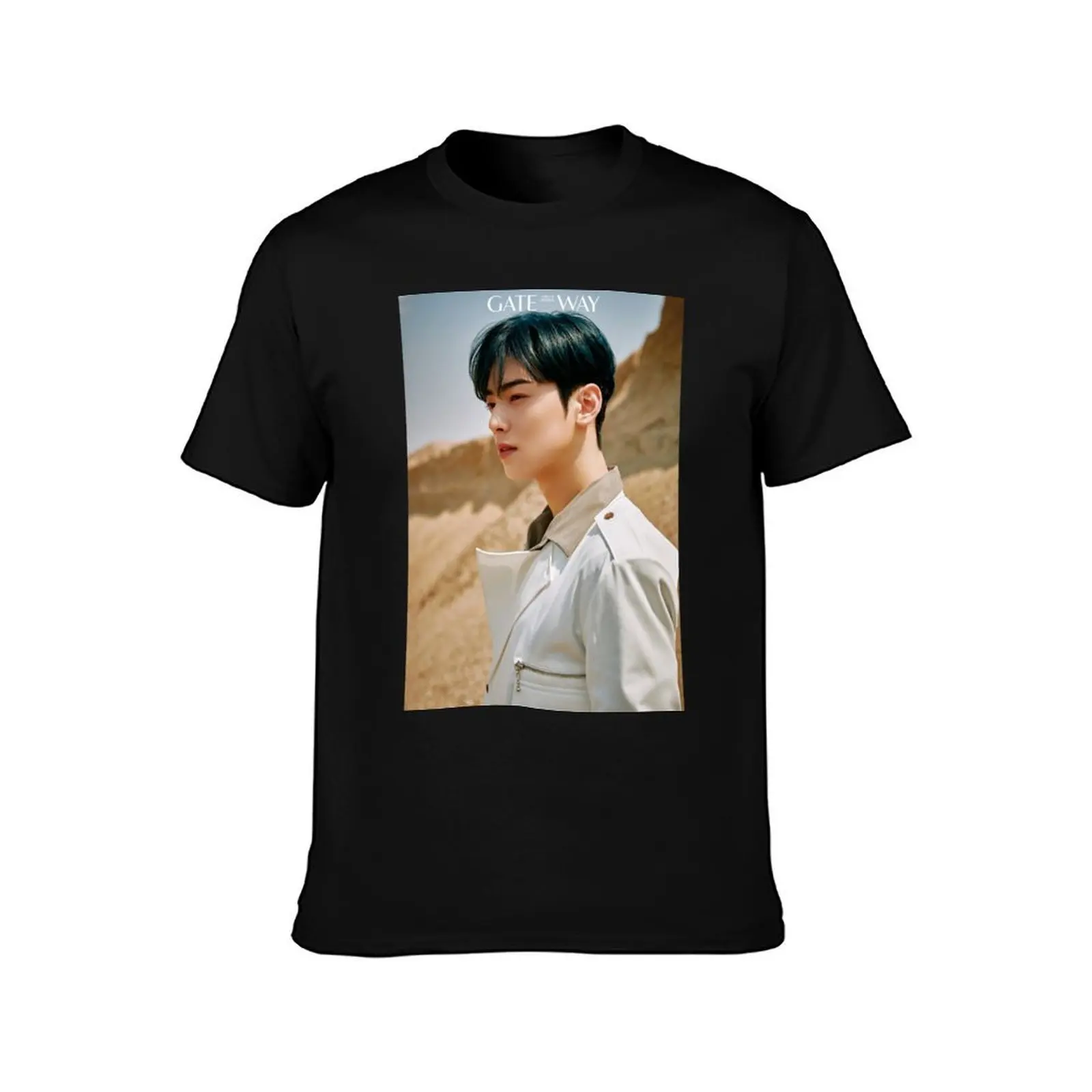 ASTRO KNOCK EUNWOO T-Shirt Basic Simple Design Short Sleeve Shirt T-Shirt