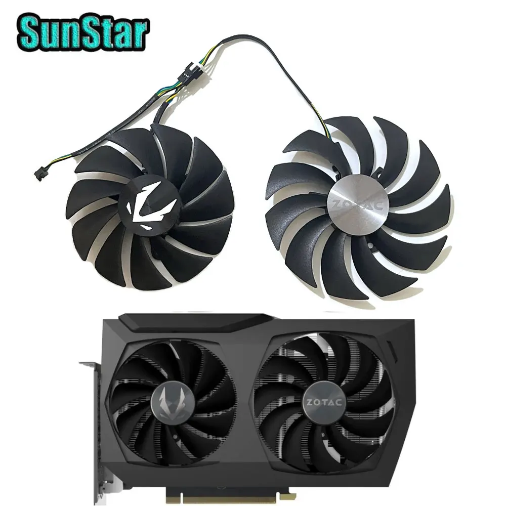 NEW 89MM/100MM 4PIN RTX3060 RTX3070 GA92S2U GAA8S2U Silent Graphics Card Fan For ZOTAC RTX 3070 3070TI RTX 3060 Twin Edge GPU