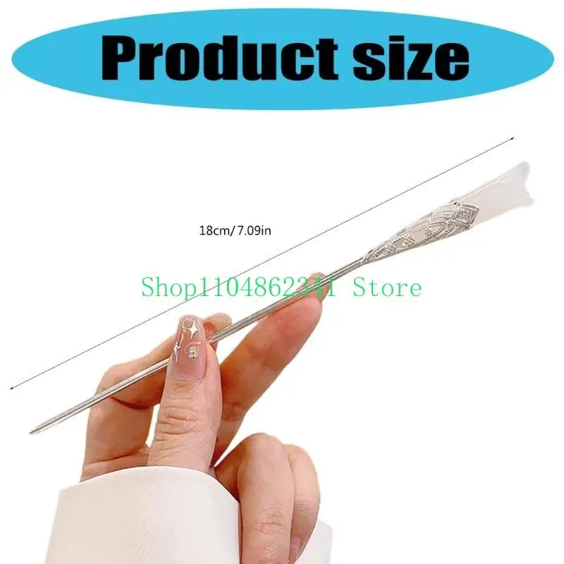 5ASD عصا الشعر المعدنية العملية مع زهرة وشرابات التفاصيل للتجمعات المسائية