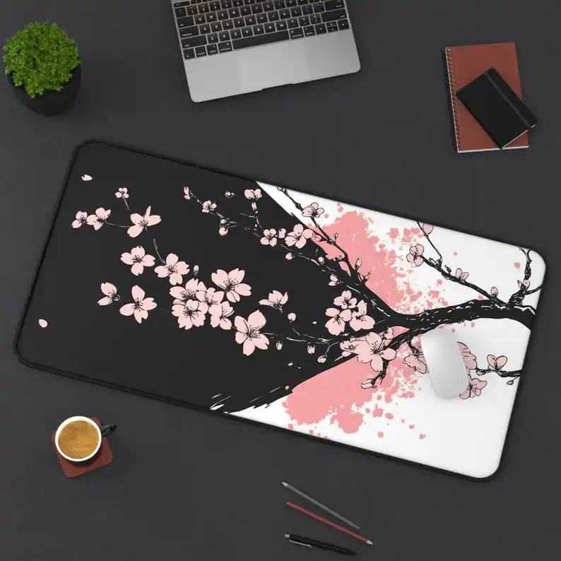 

Cherry Blossom Japanese Mouse Pads, Anime Cherry Blossom Mouse Pad,XXL Japanese Art Desk Mat, A Perfect Gift for Friends.