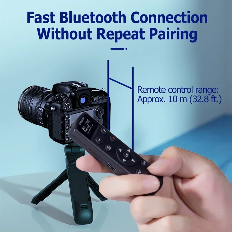 

ML-L7 Wireless Rechargeable Remote Shutter Release Grip Tripod for Nikon A1000, B600, P1000, P950, Z6III, Z30, Z50II, Zfc, Z5