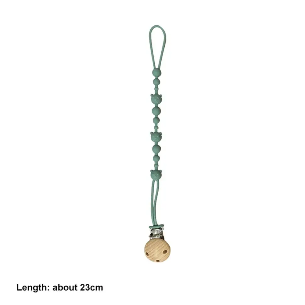 Food Grade Silicone Baby Pacifier Clips Anti-drop Lightweight Teether Teething Toy Durable Integrated Pacifier Holder Chain