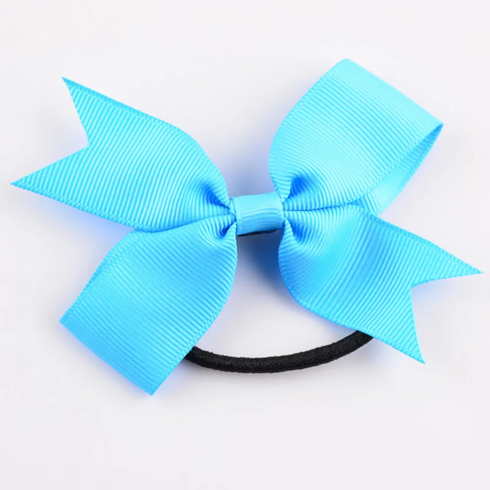 

16Pcs Colorful Bowknot Hair Bands Grosgrain Ribbon Solid Colors Elastic Ponytail Holders for Girls Kids School Daily Party Wear