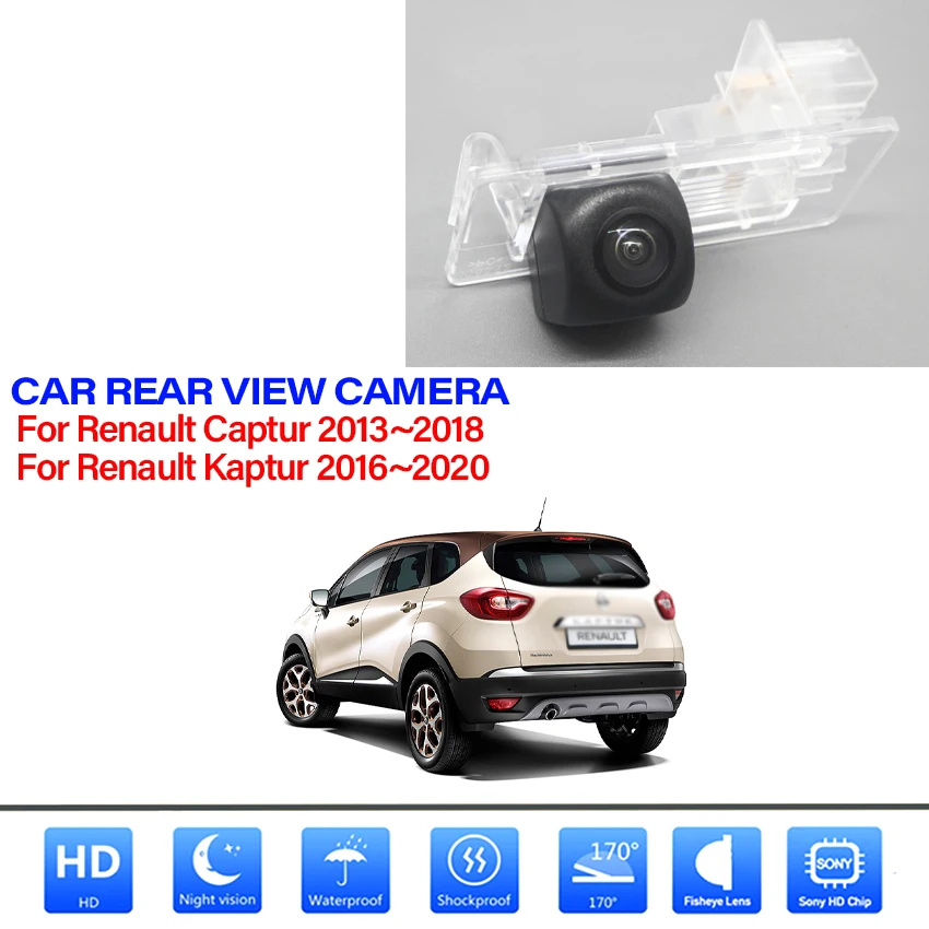 

Автомобильная камера заднего вида Full HD CCD камера ночного видения для Renault Captur 2013 ~ 2018 Kaptur 2016 ~ 2018 2019