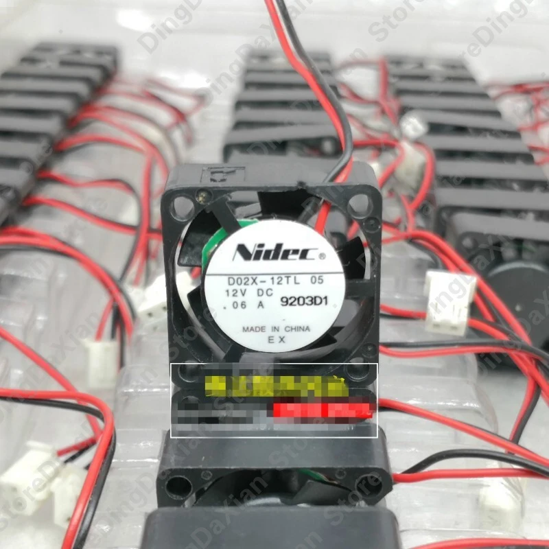 

d 1PCS Silent Miniature 2-Pin Fan For NIDEC D02X-12TL | 12V 0.06A 25×25×10mm 2.5CM