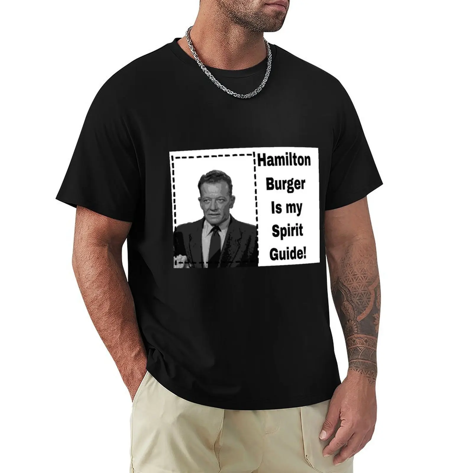 Hamilton Burger is my Spirit Guide T-Shirt Plus Size Quick Dry Sports Tee