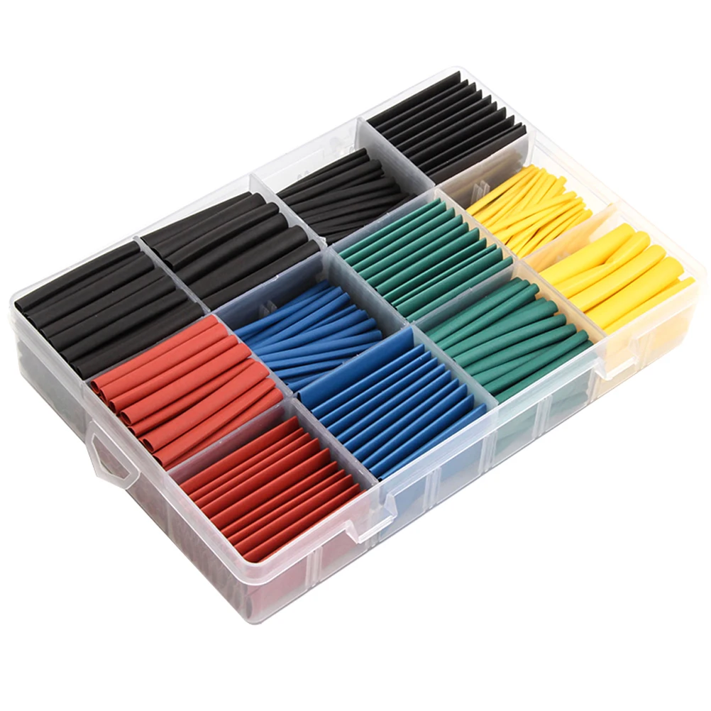 

530 PCS Heat Shrink Tube Electric Insulation Cable Wrap High Expansion Ratio Safe Long Use Waterproof Tubing Electrical