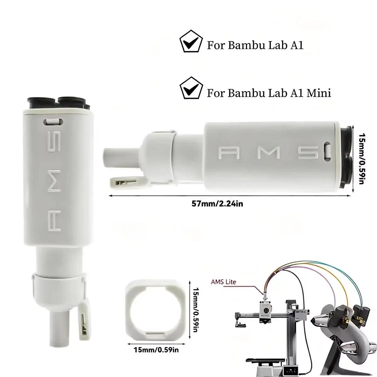 For Bambu Lab 3D Printer AMS Lite Filament Hub Five Way Components