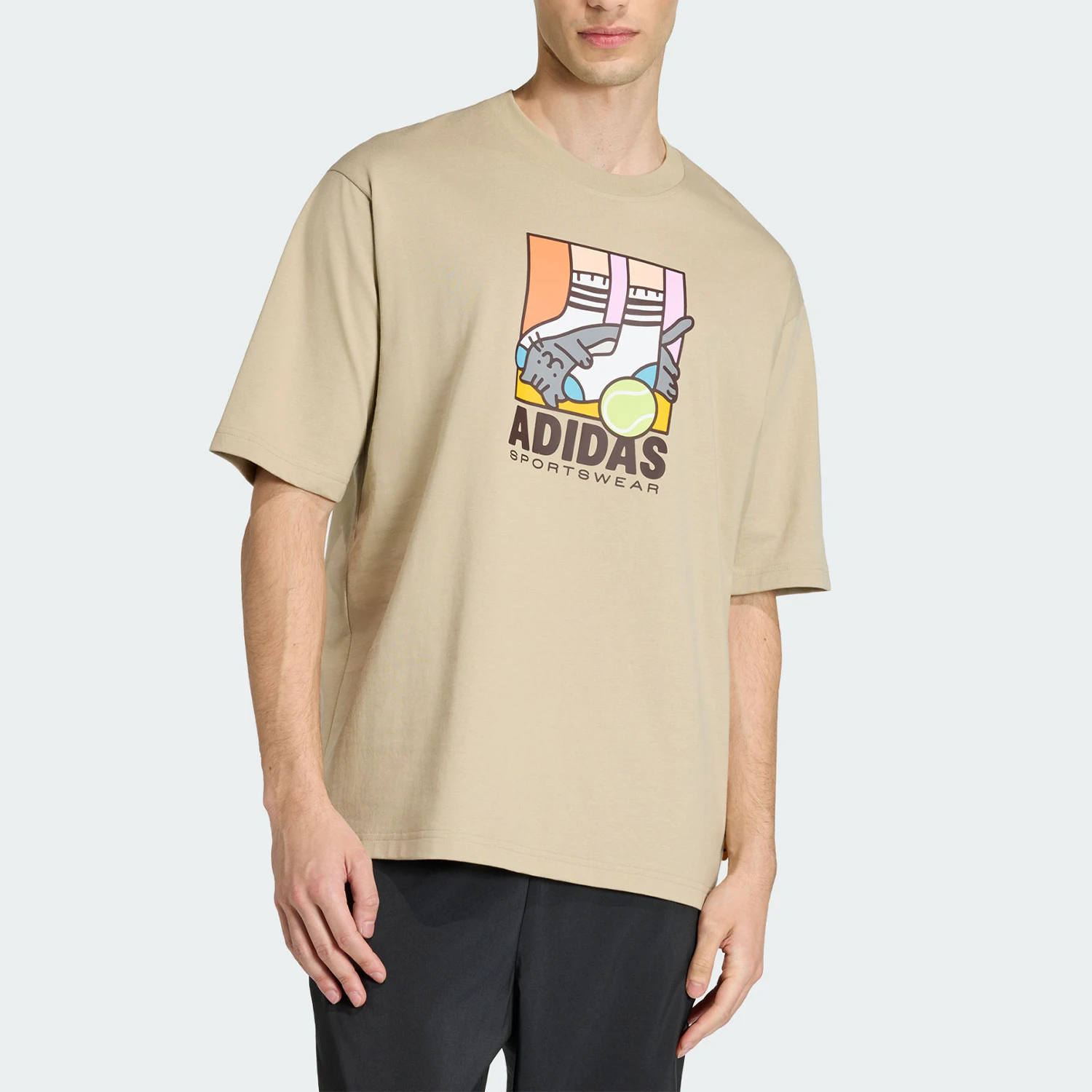 adidas-genuine-summer-men's-round-neck-sports-short-sleeved-t-shirt-ke4342