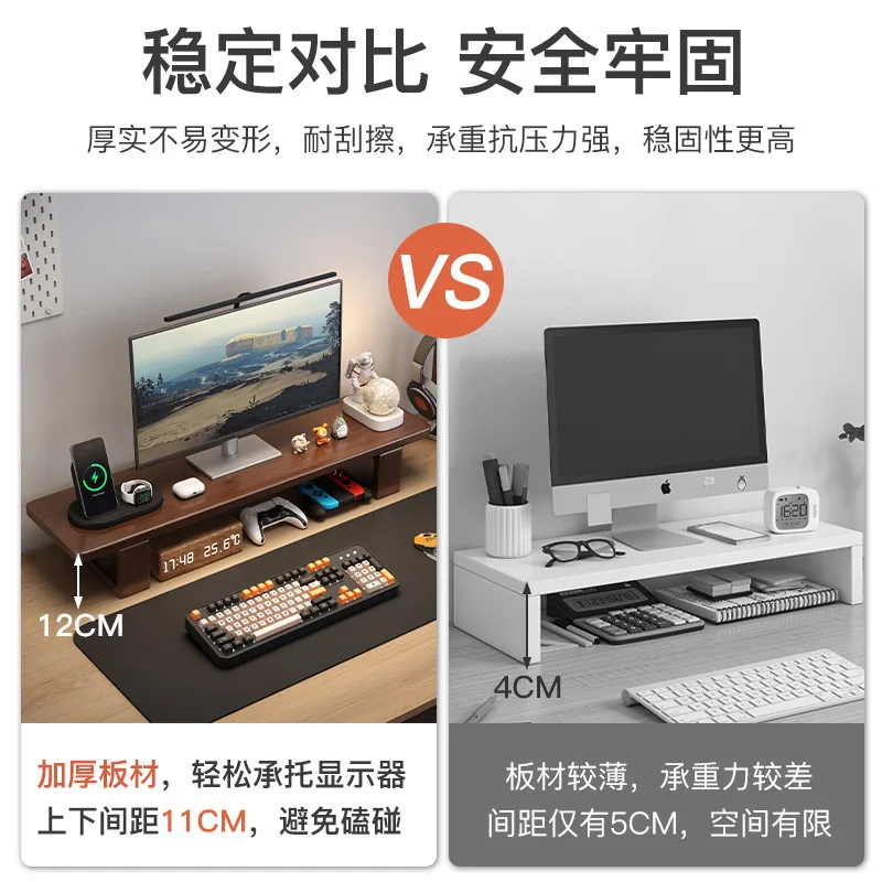 Monitor Stand Riser Desktop Organizer for Computer Screen Laptop Notebook Office Desk Storage Shelf