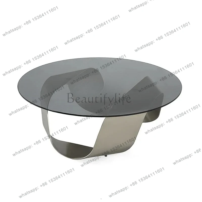 

Cy56 Villa light luxury small household designer modern simple special-shaped stainless steel coffee table
