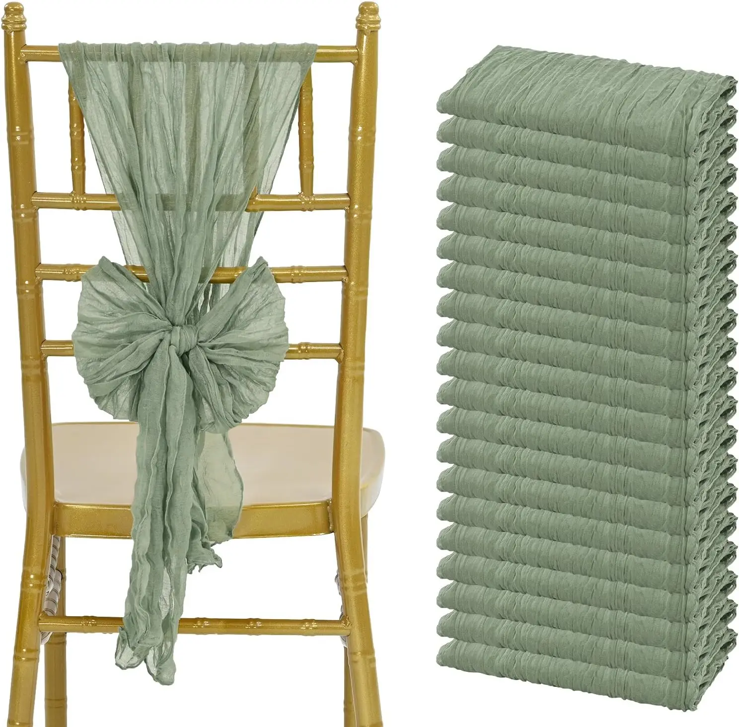 20 Stück Käsetuch-Stuhlschleifen, Schleifenförmige Stuhlschleifen für Hochzeiten, Partys, Bankette, Restaurants, Hotels, Klappstuhl-Abdeckungen, Dekoration