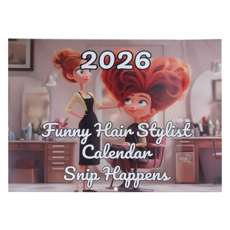 2026 Humorvoller Salonkalender, Doppelspulenbindung, Wandkalender, Monatsplaner, Geschenk für Beauty-Enthusiasten – Detail 7