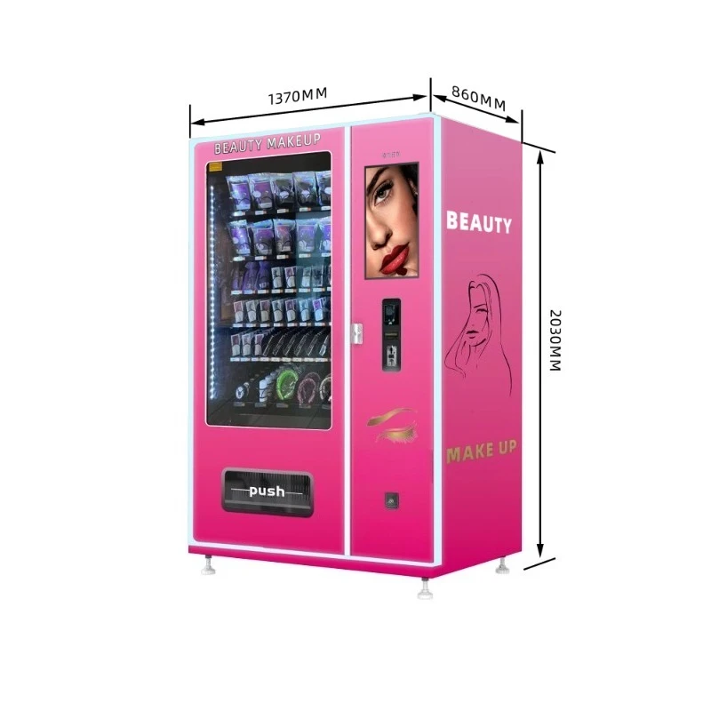 

Support Customized Automatic Cosmetics Vending Machine with Touch Screen Distributeur Automatique for Makeup and Beauty Products