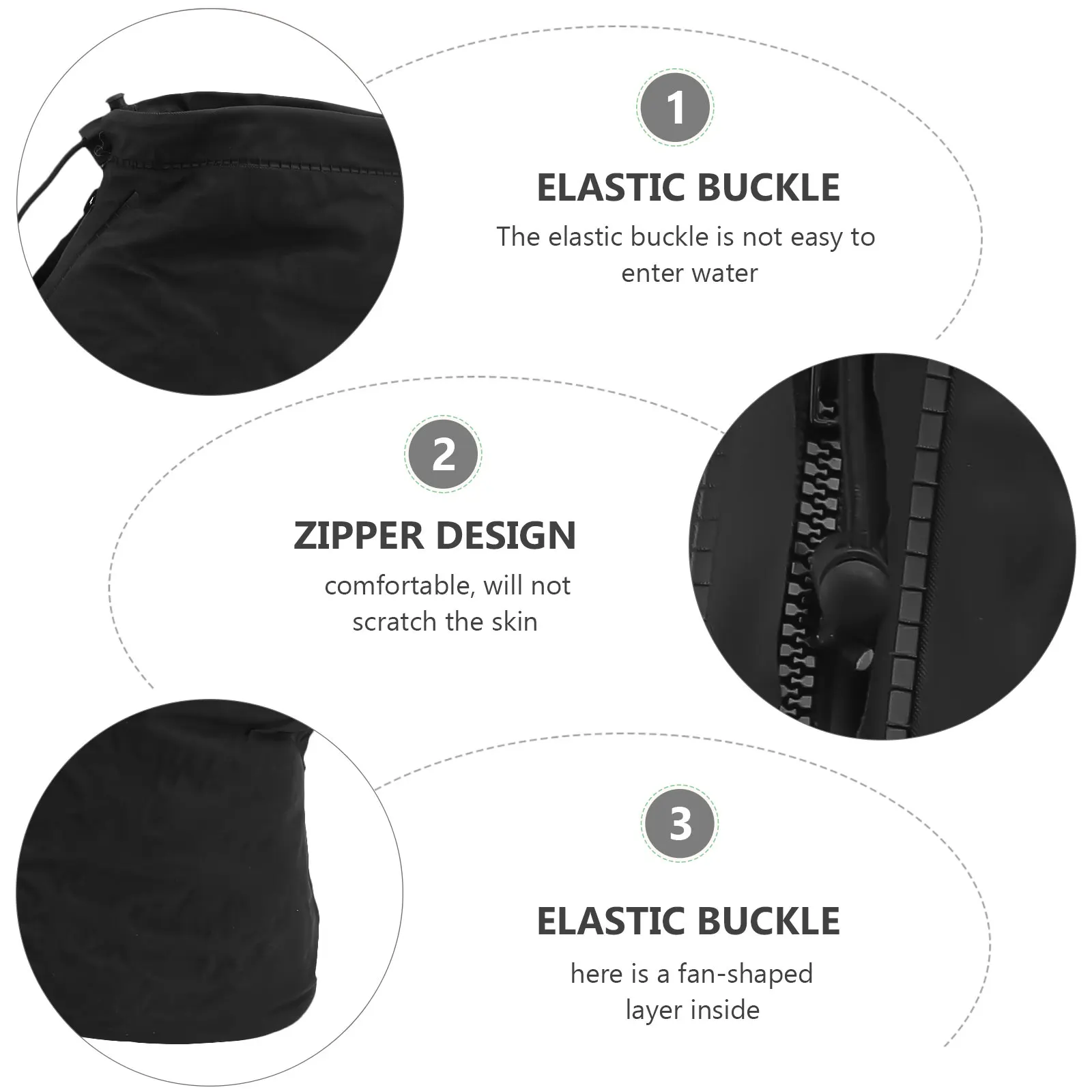 1Pair Waterproof Shoe Cover Black Non-Slip Sand-Proof Overshoes For Cycling Hiking Fishing Outdoor Durable Wear-Resistant Rain