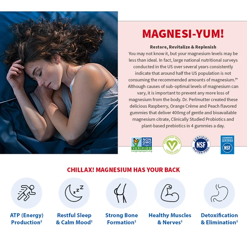 Magnesium Gummies for Adult Relaxation, Stress Relief and Sleep