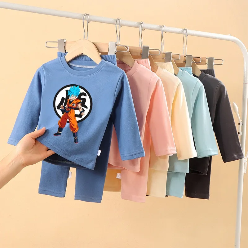

Dragon Ball Children's Pajamas Boy Cartoon Anime Sleepcoat Girl Kawaii Casual Home Nightgown Fashion Velvet Nightwear Kid Nighty