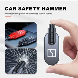 Car Window Glass Breaker Safety Hammer Seat Belt Cutter Auto For Zeekr 001 009 2022 2023 2024 X EV 2021-2023 Krypton