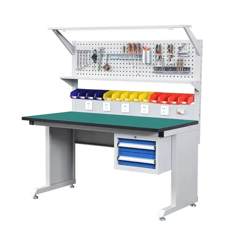 

Anti-Static Steel Workbench Heavy Duty Stainless Steel Frame For Garage Workshop Storage Cabinet Modern Laboratory Furniture