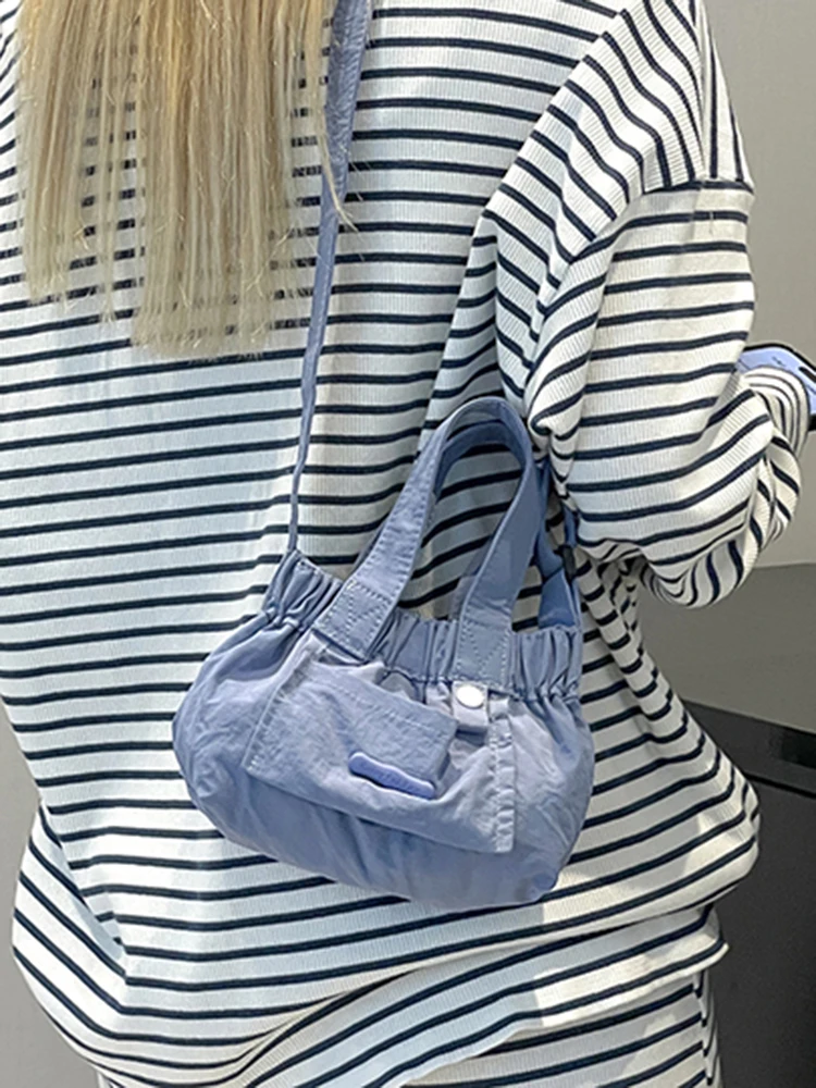 

Современная нейтральная холщовая сумка-ведре, женская сумка через плечо, складная сумка, весна-лето 2025, новый маленький дизайн