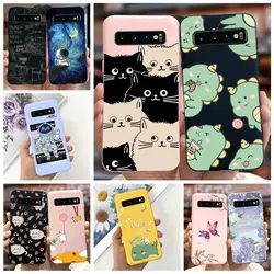 For Samsung Galaxy S10 S10e S10+ Case Cute Dinosaur Cartoon Cover Soft TPU Phone Case For Samsung S10 Plus S10+ Galaxy S10e Bags
