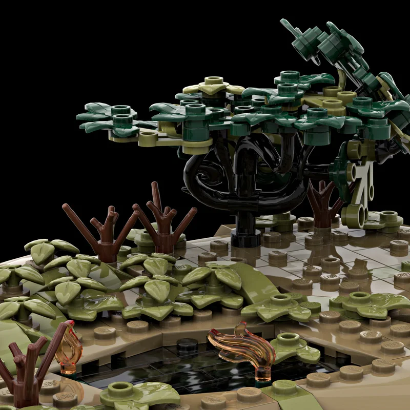 795PCS MOC Il Signore degli Anelli The Dead Marshes Fantasy Diorama Premium Modello FAI DA TE Building Blocks Giocattoli Di Compleanno Regalo