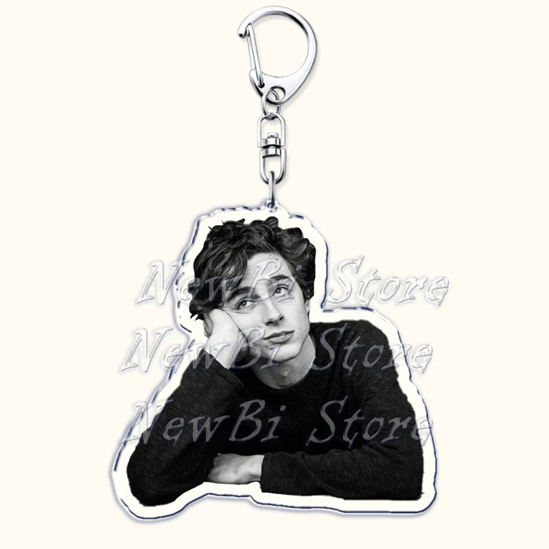 Popular Actor Timothee Chalamet Keychains for Accessories Bag Keyrings Call Me By Your Name Cmbyn Jewelry Friends Fans Gifts