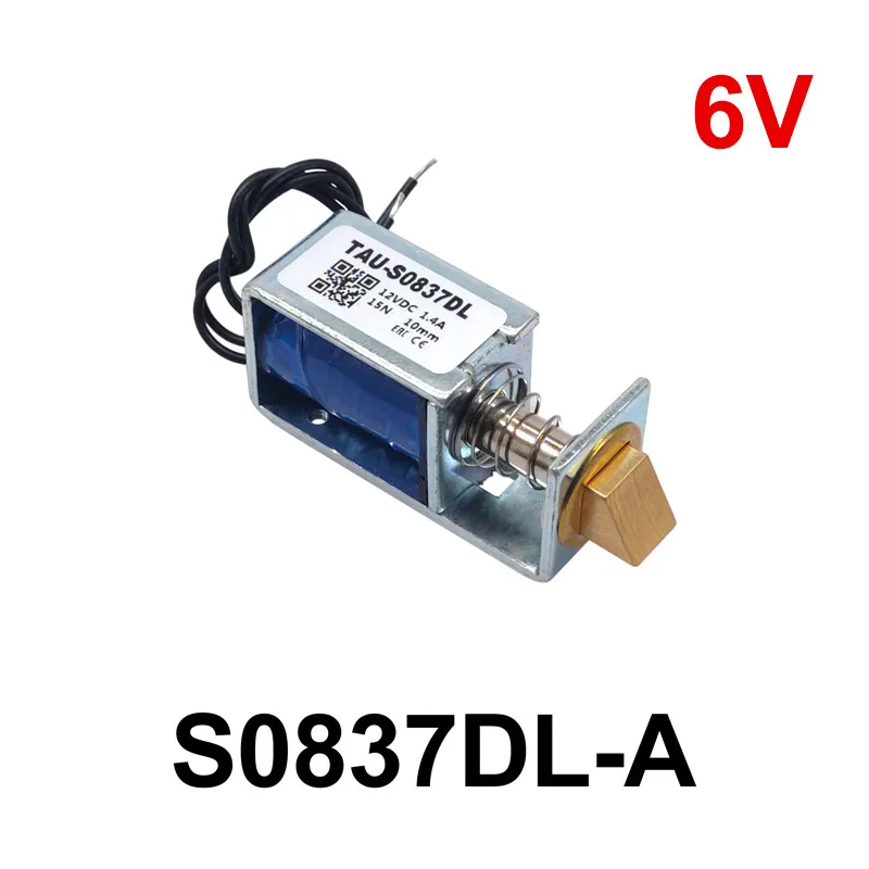 1Pc TAU-S0837DL DC 6V 12V 24V Elektrische Sloten elektromagneet slag 10mm Magnetisch Slot voor de Kast deurslot