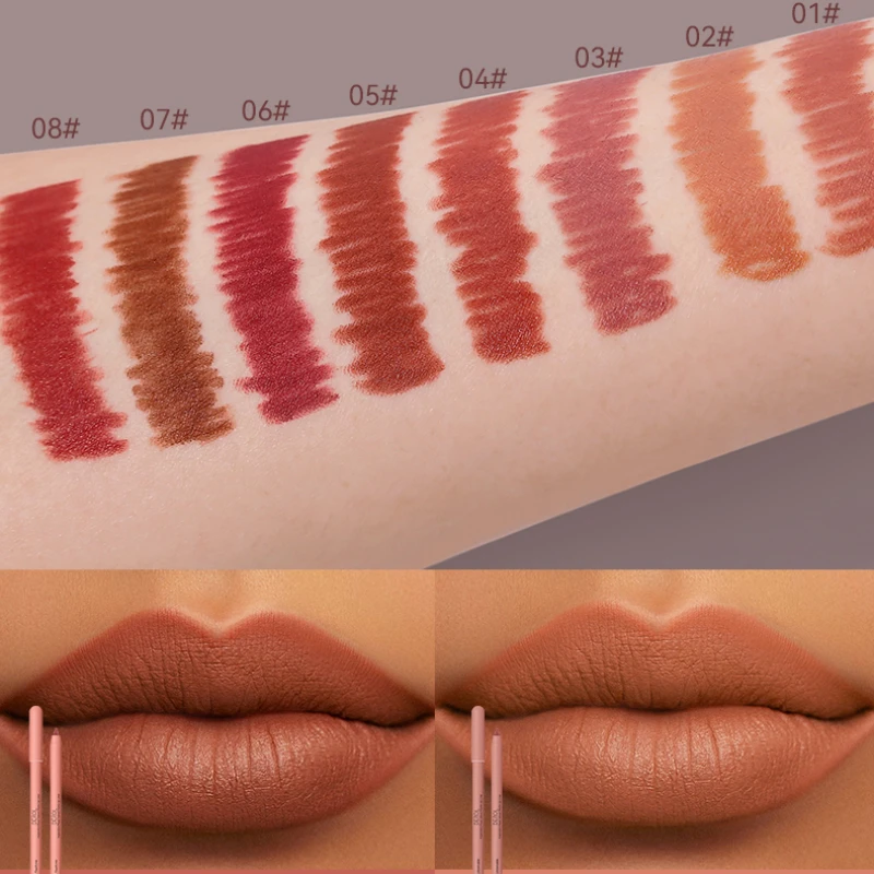 8 Colors Matte Lipliner Pencils Sexy Red Contour Tint Lipstick Waterproof Long Lasting Lipstick Pencil Lip Liner Pen Cosmetics