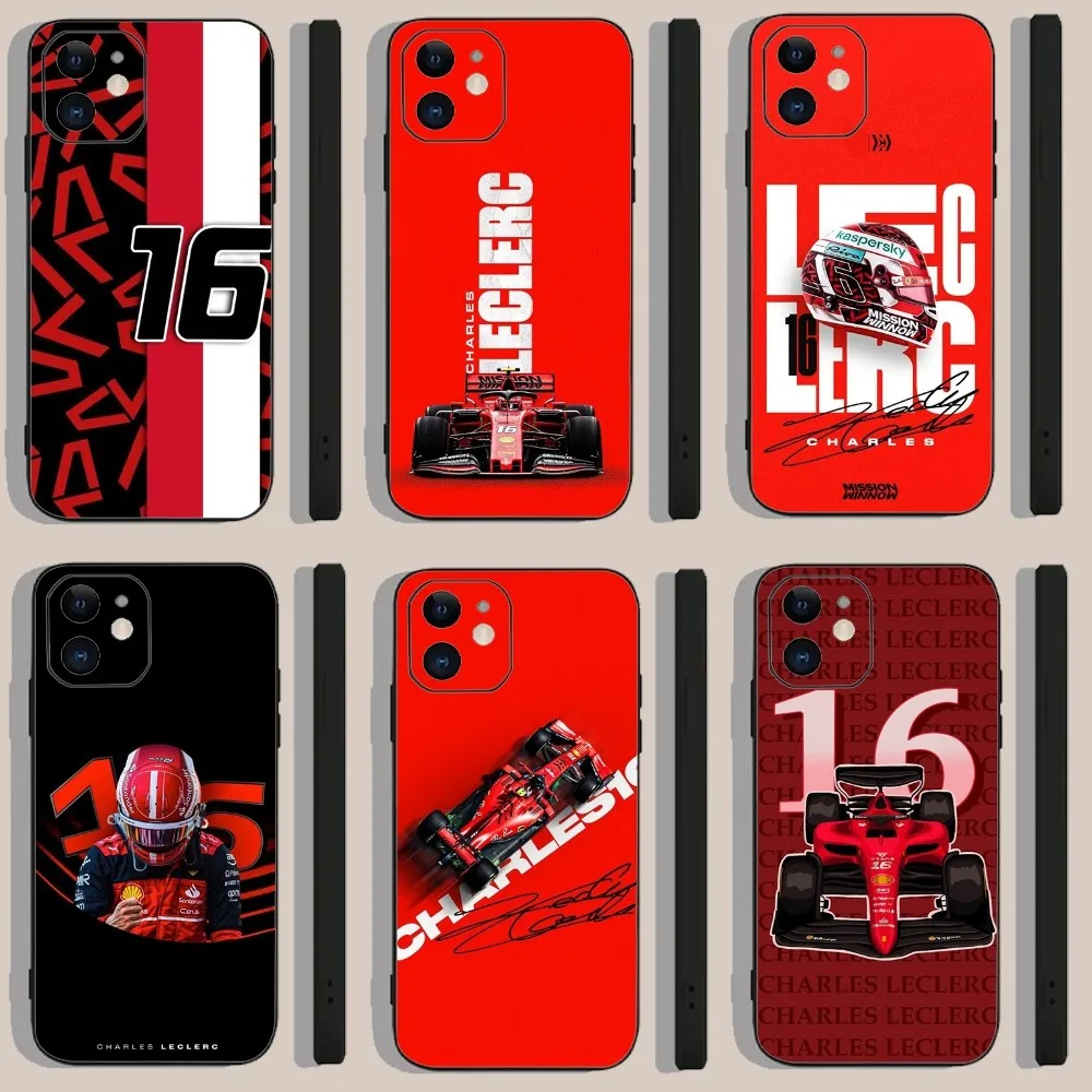 Formula 1 F1 C- Charles Leclerc Phone Case For Iphone 15 11 13 14 Pro Max 7 8 Plus X Xr Xs Max Se2020 12mini Cover Case