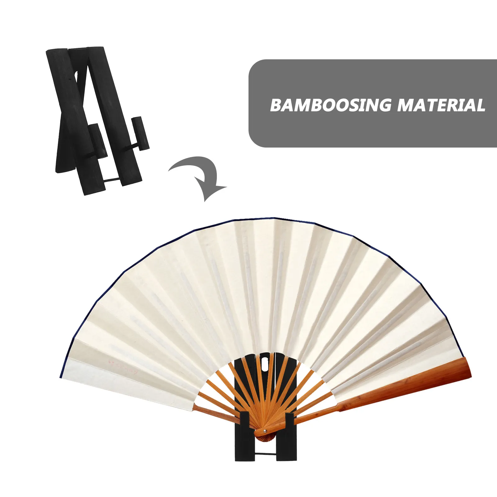 Support de présentation pour éventails pliants, organisateur de porte-éventails chinois et japonais, support de rangement en bambou pour exposition et présentation