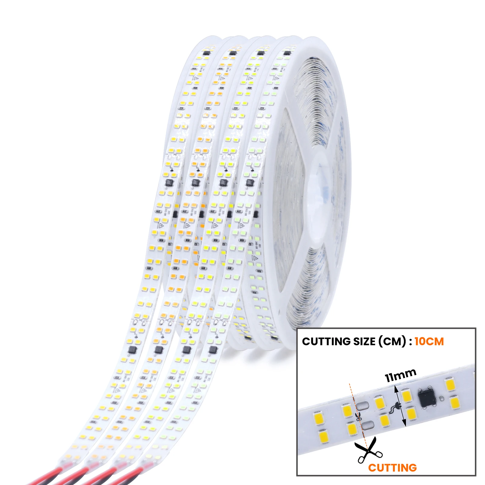 AC 220V 240Leds/M LED Strip IP44 3000K 4000K 6000K 2835 5M 10M 20M/Roll Driver Build In Home Decor Flexible Ribbon Rope Light