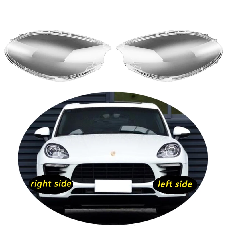 Use For Porsche Macan 2016-2018 Transparent Headlamp Cover Lamp Shade Front Headlight Shell Lampshade Lens shell