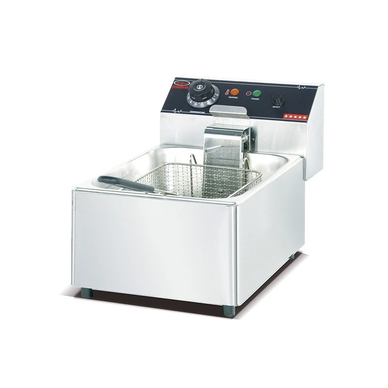 Commercial desktop single-cylinder single-screen electric fryer, oil-fried chicken chops and French fries, multi-functional thic