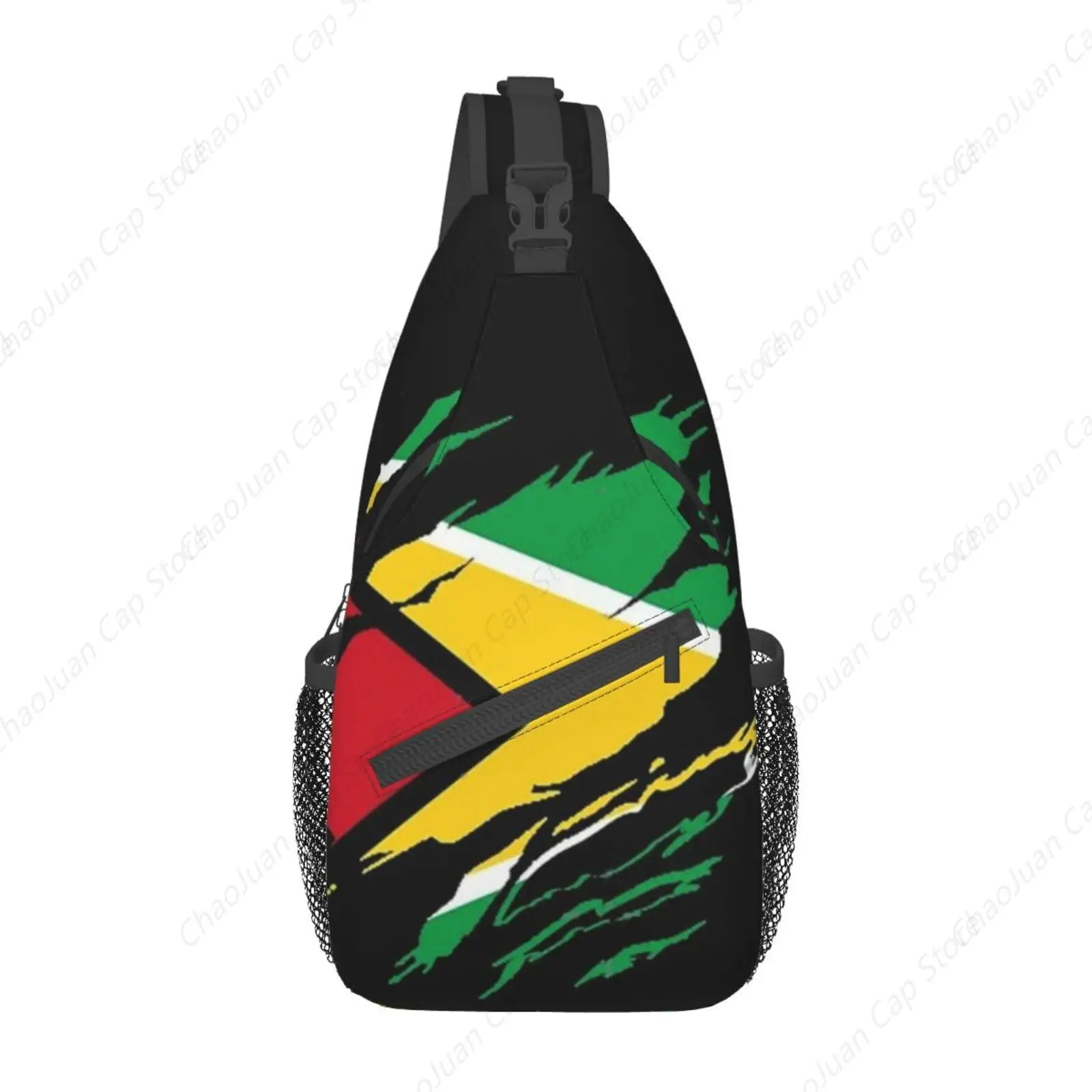 

Сумка-слинг с флагом Гайаны, рюкзак через плечо, рюкзак для путешествий, пешего туризма, рюкзак на плечо, нагрудная сумка для женщин и мужчин