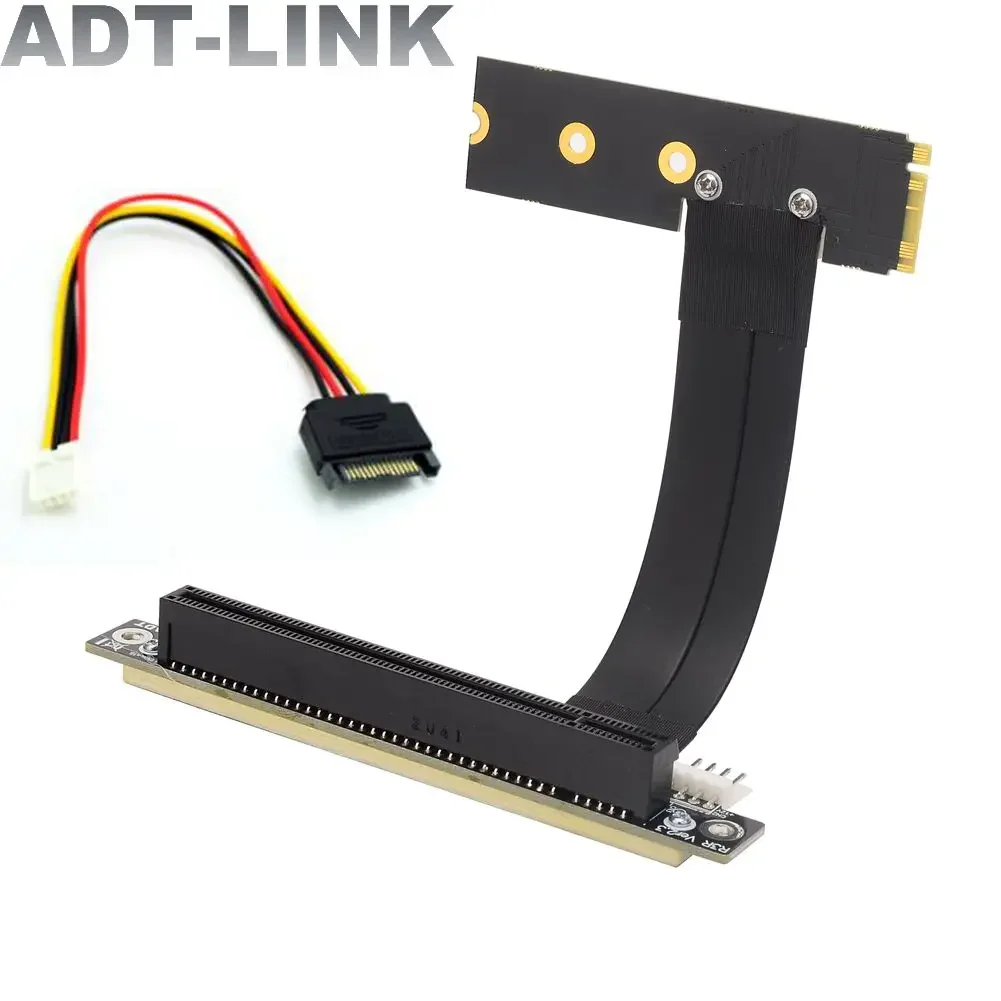 Imagem -01 - Nvme para Pci Express 3.0x16 Adaptador Extensor Jumper para Gpu Stx Placa de Vídeo Gráfica m2 Ultra Ssd Mkey Pcie Riser Cabo Sata M.2 nvme para pci express 30x16 adaptador extensor jumper para gpu stx placa de video grafica m2 ultra ssd mkey pcie riser cabo sata m2 01