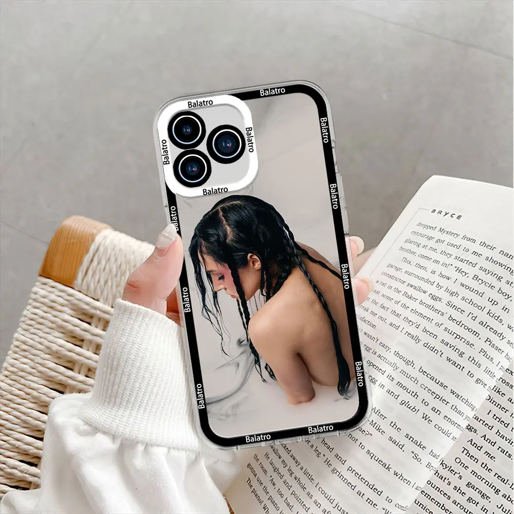 Singer poppy Negative Spaces Phone Case for iPhone 12 11 13 14 15 16 Max Pro Plus Transparent Bezel Shell