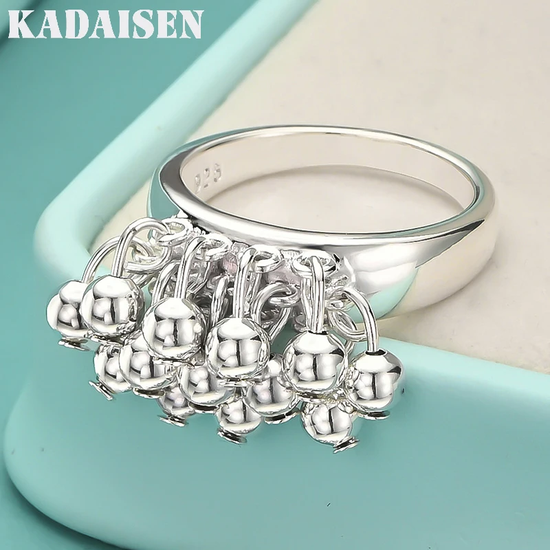 

Корейские модные кольца из стерлингового серебра 925 пробы с бусинами в форме винограда для женщин, размеры 6, 7, 8, 9, 10, изысканные свадебные украшения, очаровательные подарки для вечеринок