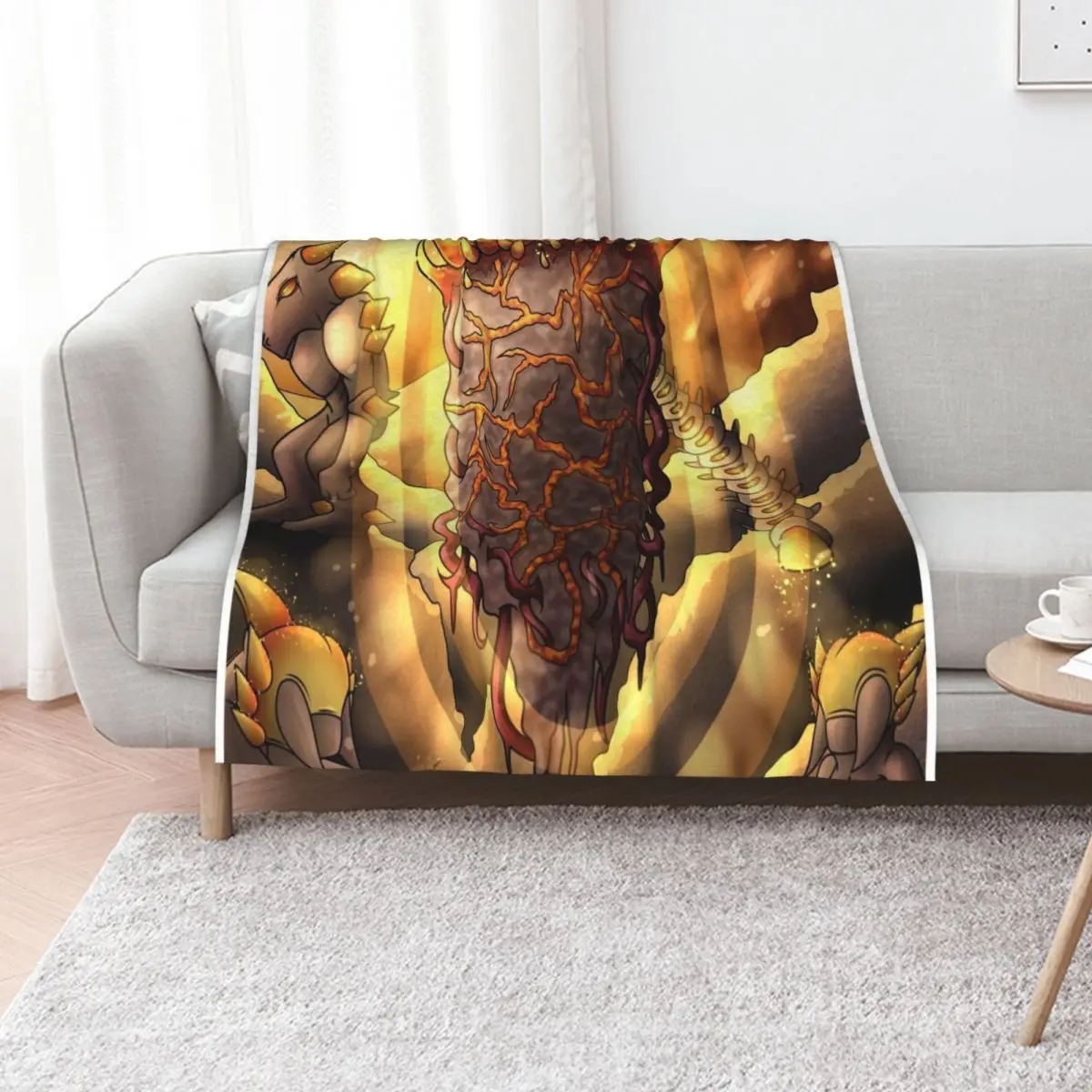Solar Pillar (Digital) Throw Blanket blankets and throws for babies Stuffeds Summer Summer Beddings Decorative Sofas Blankets
